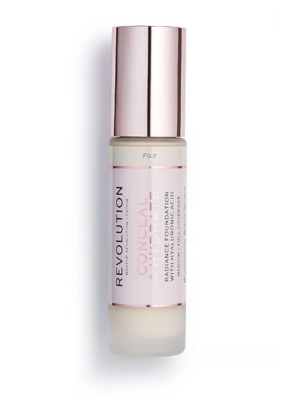 Makeup Revolution Conceal & Hydrate Foundation F0.2 Vegan Cruelty Free 0.7oz